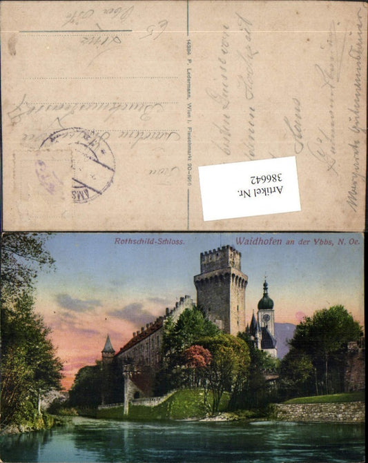 386642,Waidhofen an d. Ybbs Rothschild-Schloss Turm Fluss