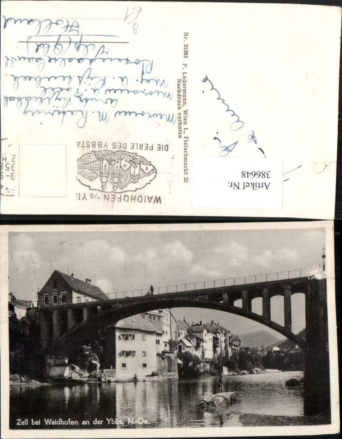 386648,Waidhofen an d. Ybbs Zell Teilansicht Brücke