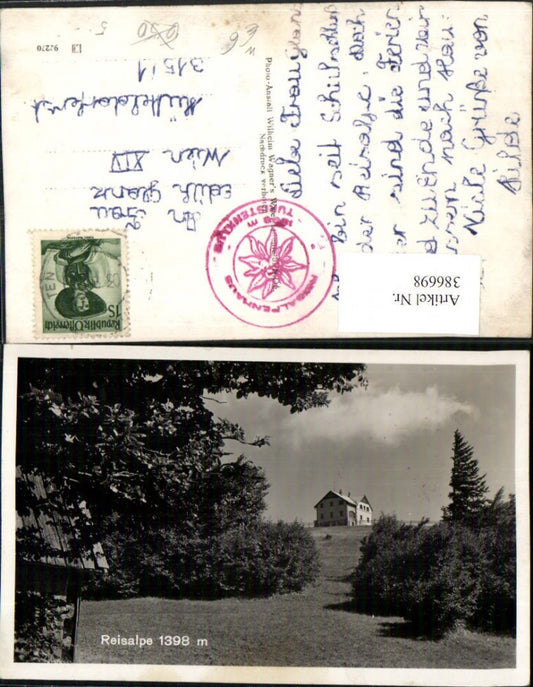 386698,Reisalpe Blick zur Berghütte b. Lilienfeld