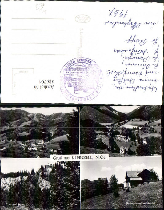 386704,Gruß aus Kleinzell Totale Ebenwaldhaus Schwarzwaldeckhaus Mehrbildkarte