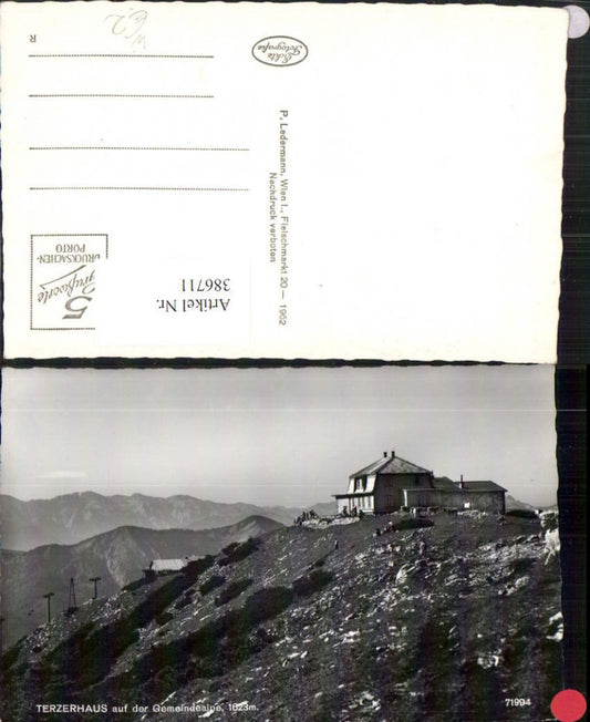 386711,Terzerhaus Berghütte auf der Gemeindealpe b. Mitterbach Bergkulisse