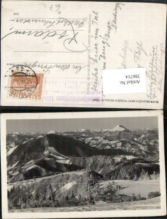 386714,Blick nach Südwest von d. Reisalpe b. Lilienfeld Bergkulisse