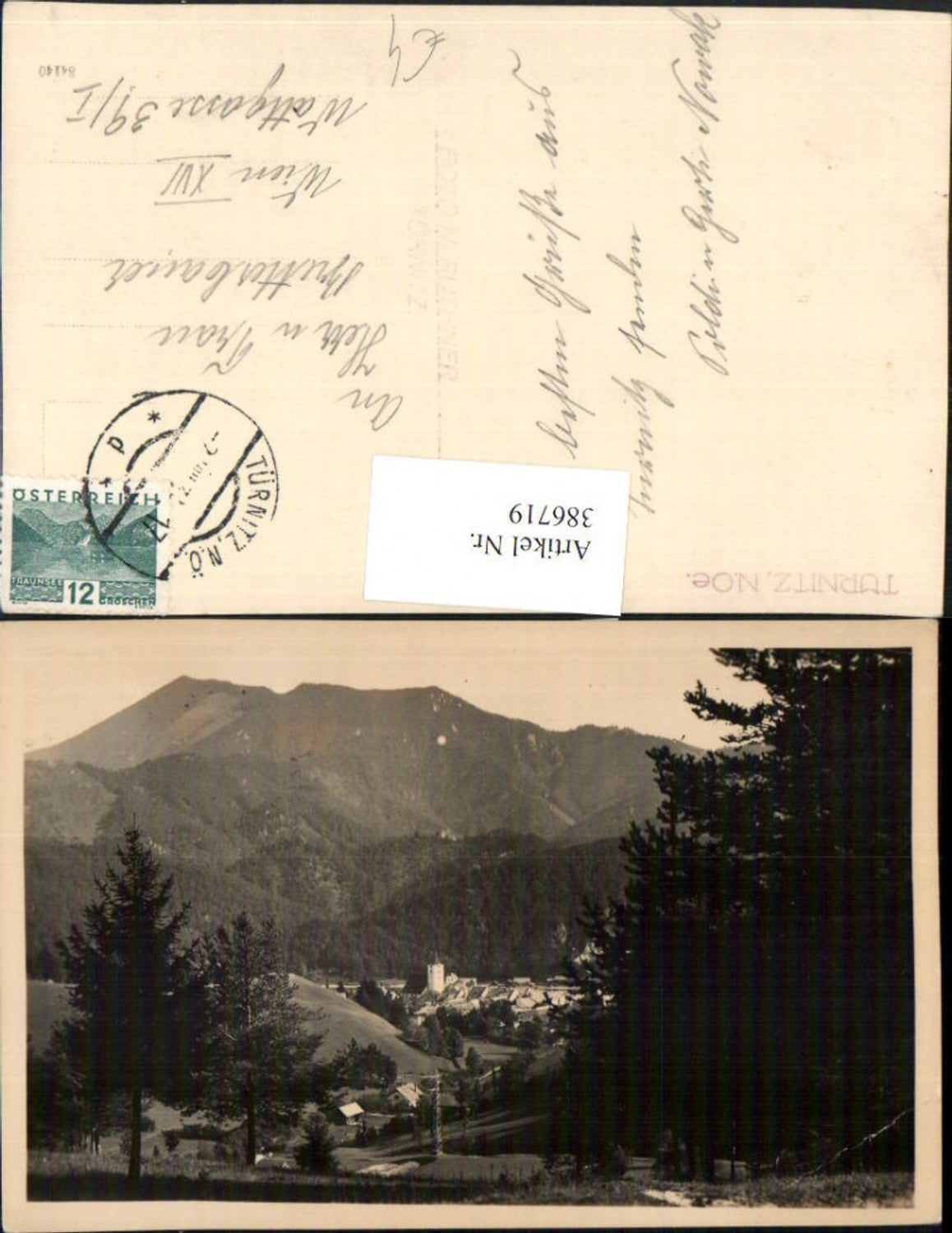 386719,Türnitz Teilansicht Bergkulisse