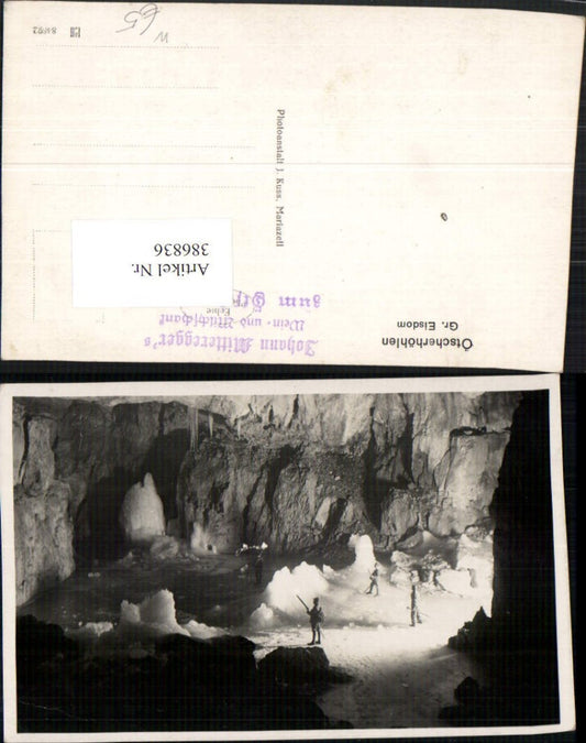 386836,Foto AK Ötscherhöhlen b. Lackenhof Puchenstuben Großer Eisdom