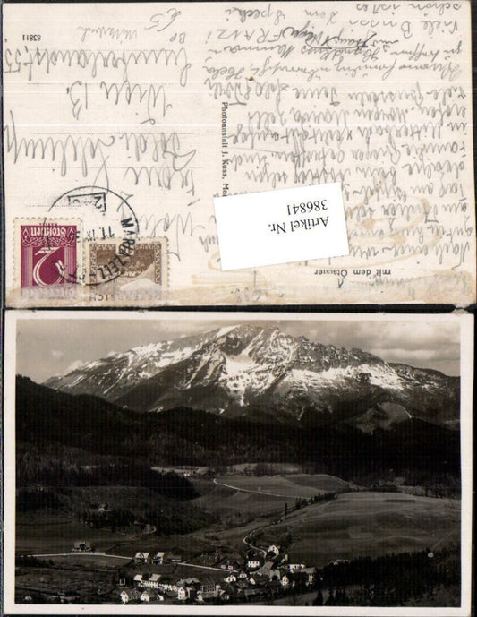 386841,Mitterbach Totale m. Ötscher Bergkulisse Bahnpost Zug 240 Mariazell – St. Pölten