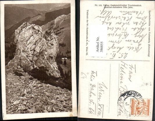 386855,Sparbacherhütte vom Fadensteig b. Puchberg Felsen