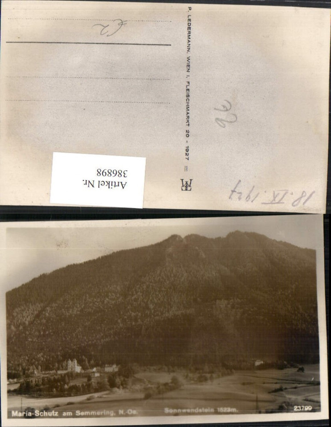 386898,Maria Schutz am Semmering Totale m. Sonnwendstein