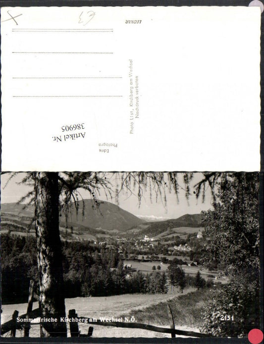 386905,Blick auf Kirchberg am Wechsel Totale