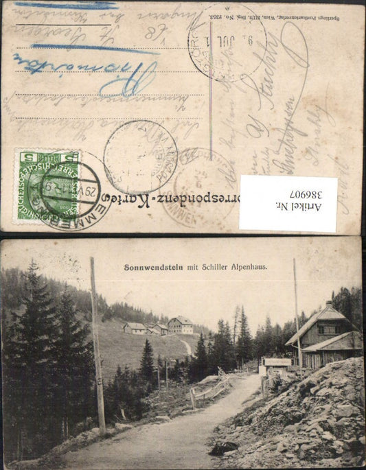 386907,Sonnwendstein b. Semmering Schiller Alpenhaus pub Sperling 2353