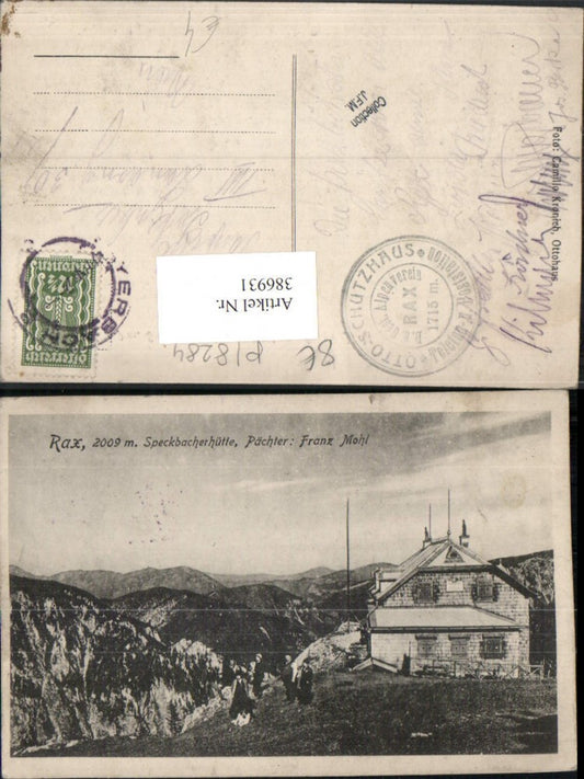 386931,Rax Speckbacherhütte Berghütte b. Breitenstein Bergkulisse