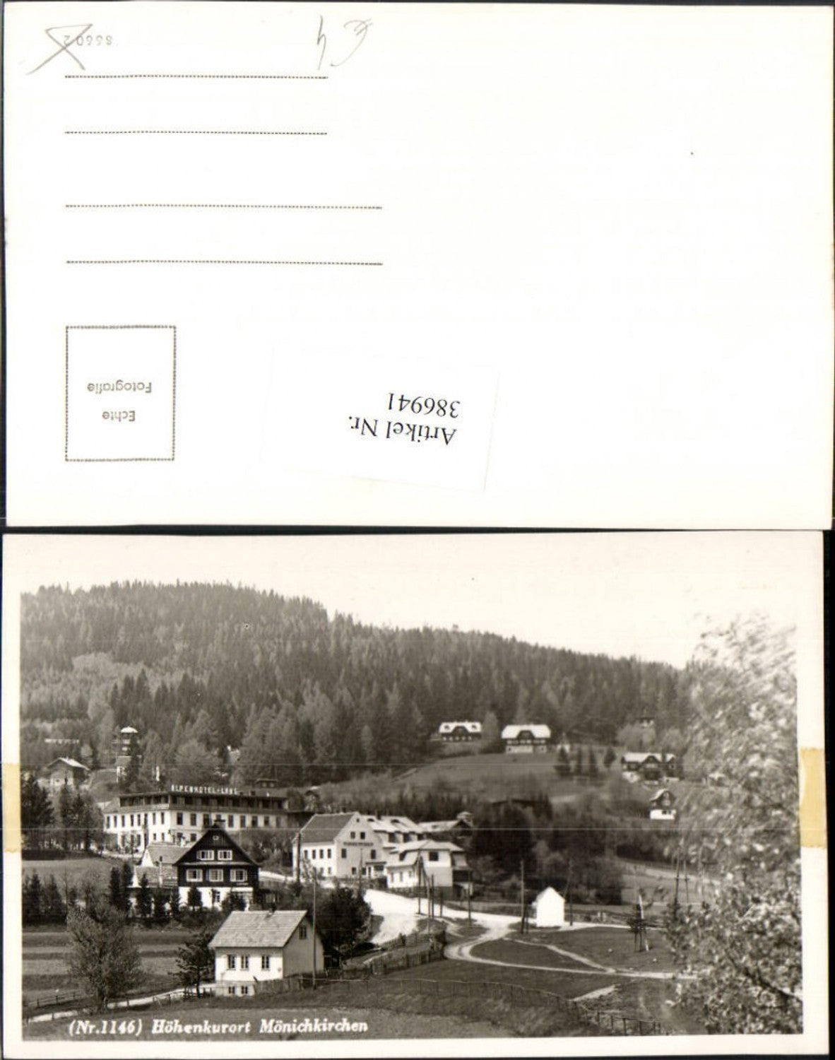 386941,Mönichkirchen am Wechsel Teilansicht Alpenhotel Lang