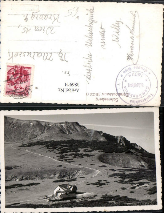 386944,Schneeberg Damböckhaus Berghütte b. Puchberg Bergkulisse
