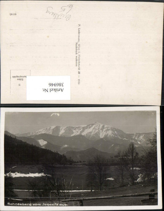 386946,Schneeberg vom Jagasitz aus b. Puchberg Bergkulisse