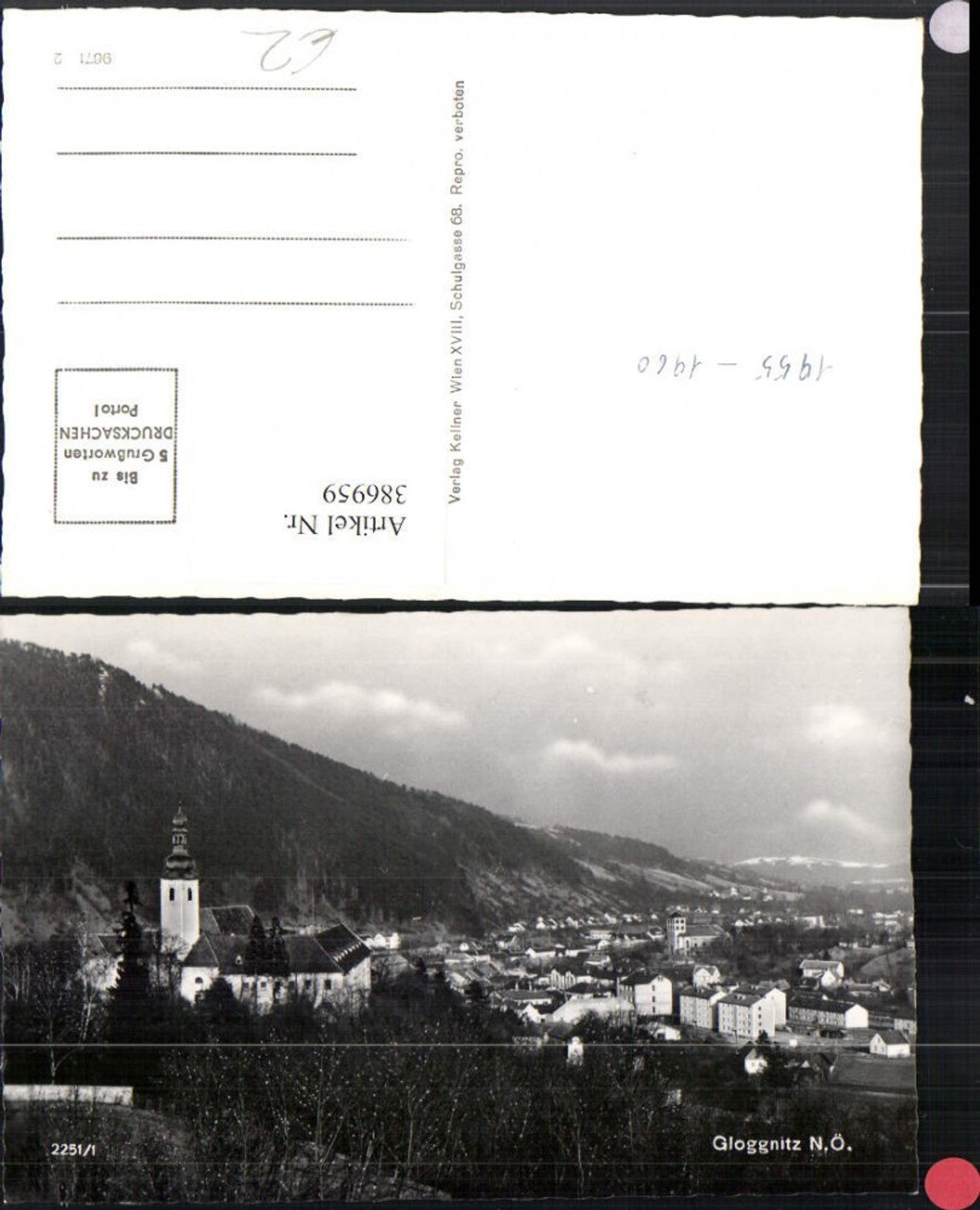 386959,Gloggnitz Teilansicht m. Schloss