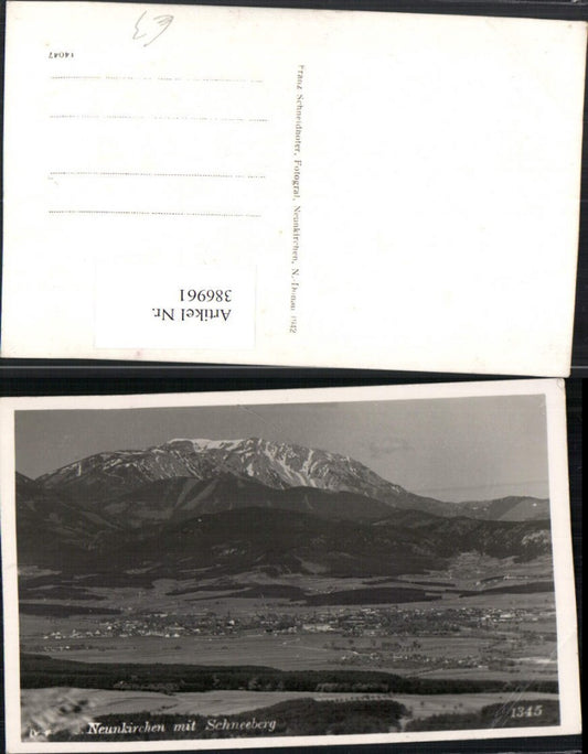 386961,Neunkirchen Totale m. Schneeberg Bergkulisse