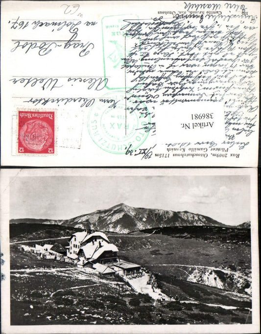 386981,Rax Ottoschutzhaus Berghütte b. Reichenau Bergkulisse