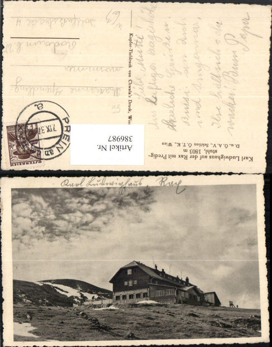 386987,Karl-Ludwig-Haus Berghütte auf d. Rax m. Predigtstuhl b. Prein