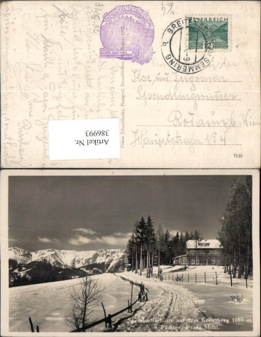 386993,Speckbacherhütte Berghütte am Kreuzberg b. Breitenstein Bergkulisse Winterbild