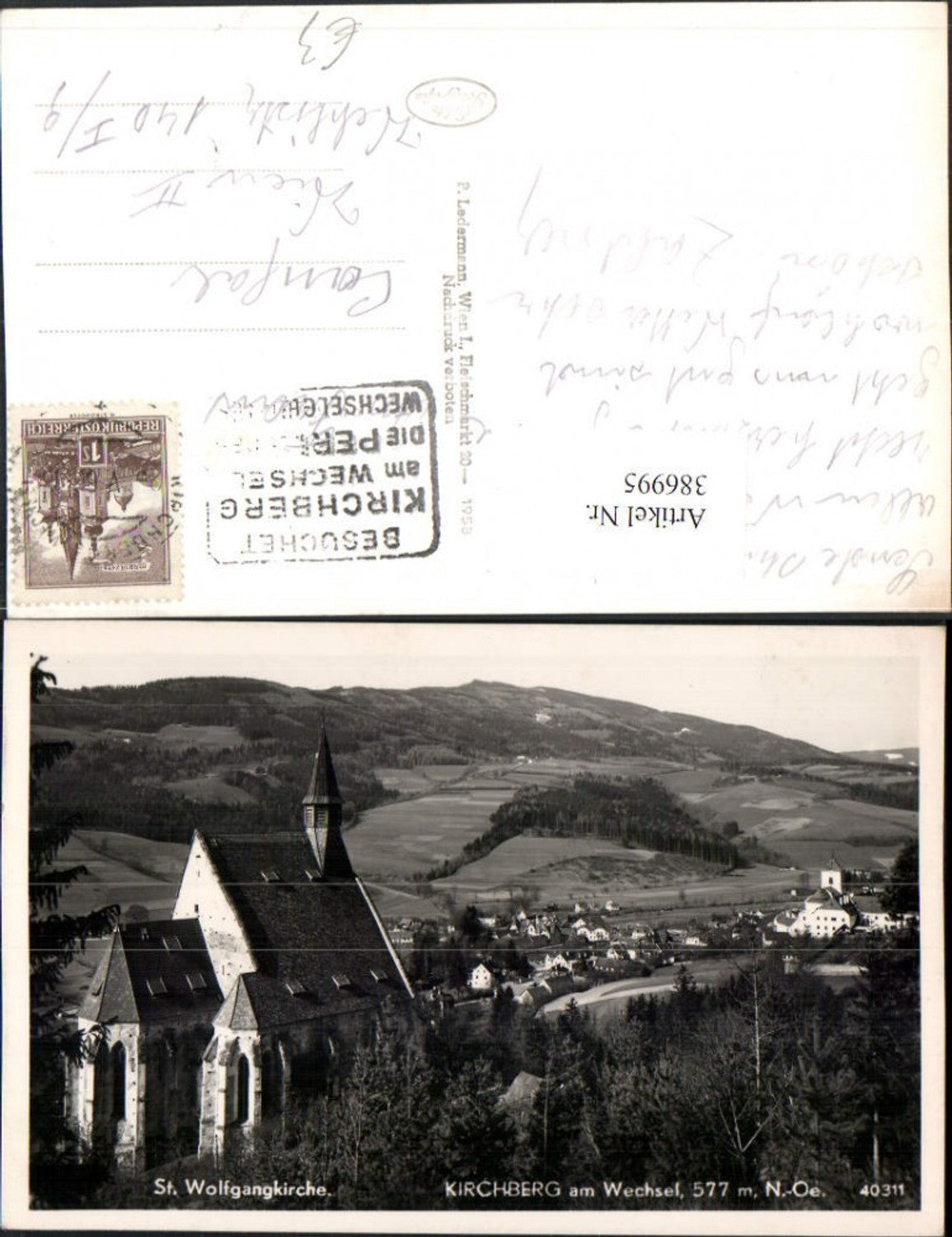 386995,St. Wolfgangkirche Kirche m. Kirchberg am Wechsel Teilansicht