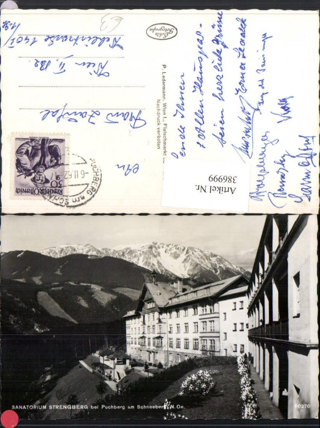 386999,Sanatorium Strengberg b. Puchberg am Schneeberg Bergkulisse