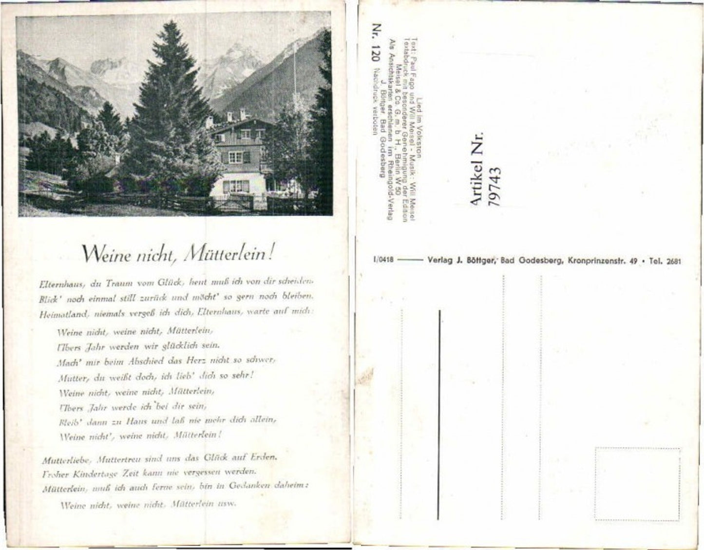 Alte Ansichtskarte – Old Postcard