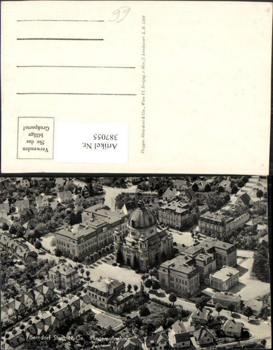 387055,Berndorf Teilansicht Kirche Fliegeraufnahme