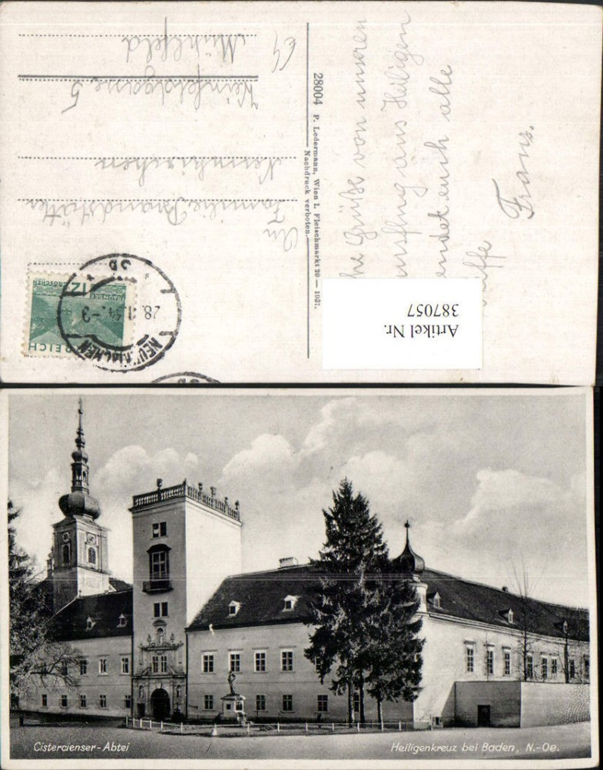 387057,Heiligenkreuz b. Baden Zisterzienser-Abtei Stift