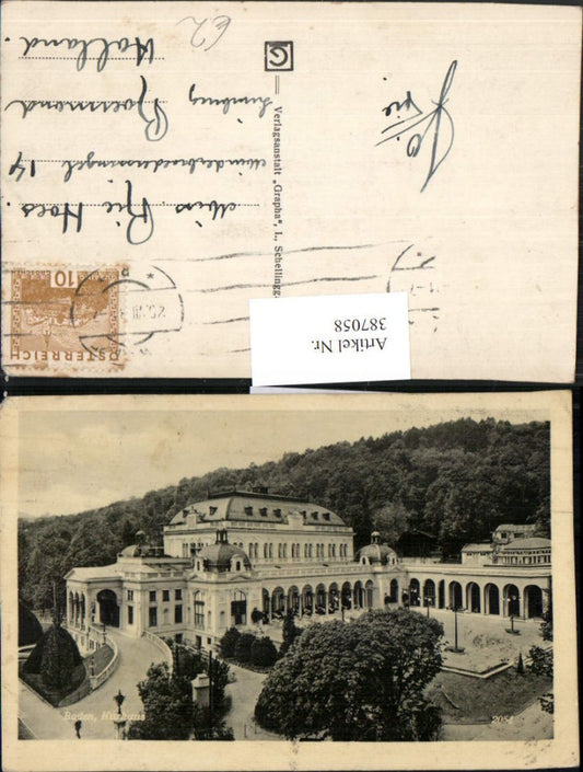 387058,Baden b. Wien Kurhaus