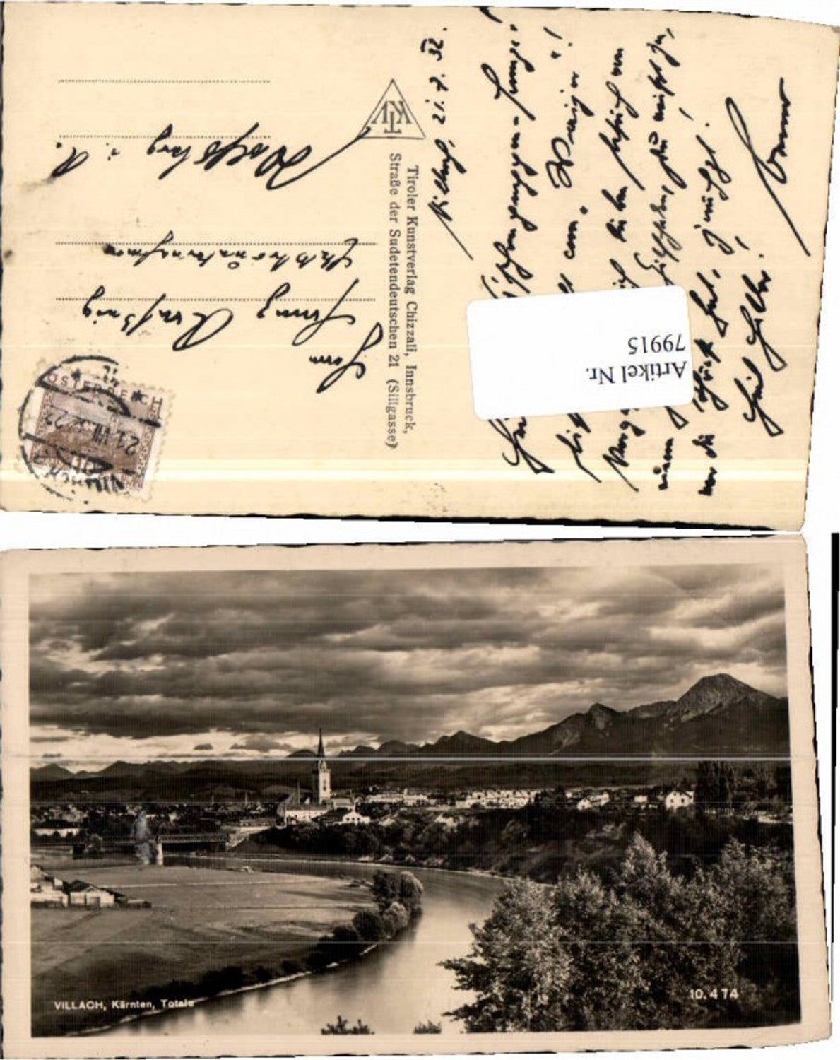 79915, Villach View of the town 1932