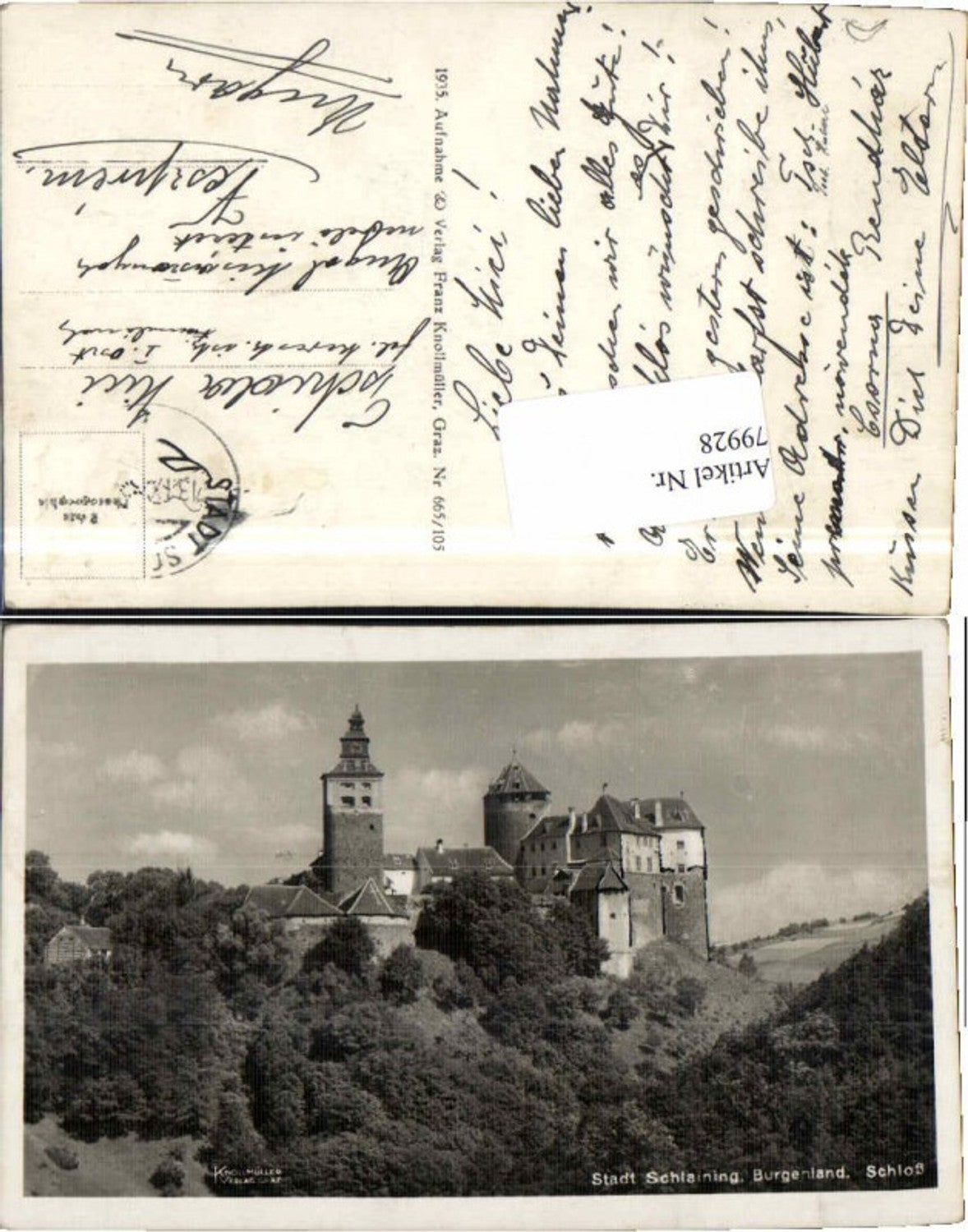 79928,Stadtschlaining Schlaining Schloss 1935