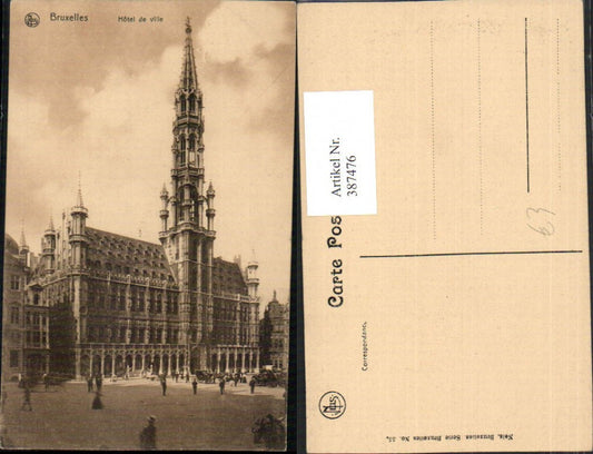 387476,Belgium Bruxelles Brüssel Hotel de Ville Rathaus