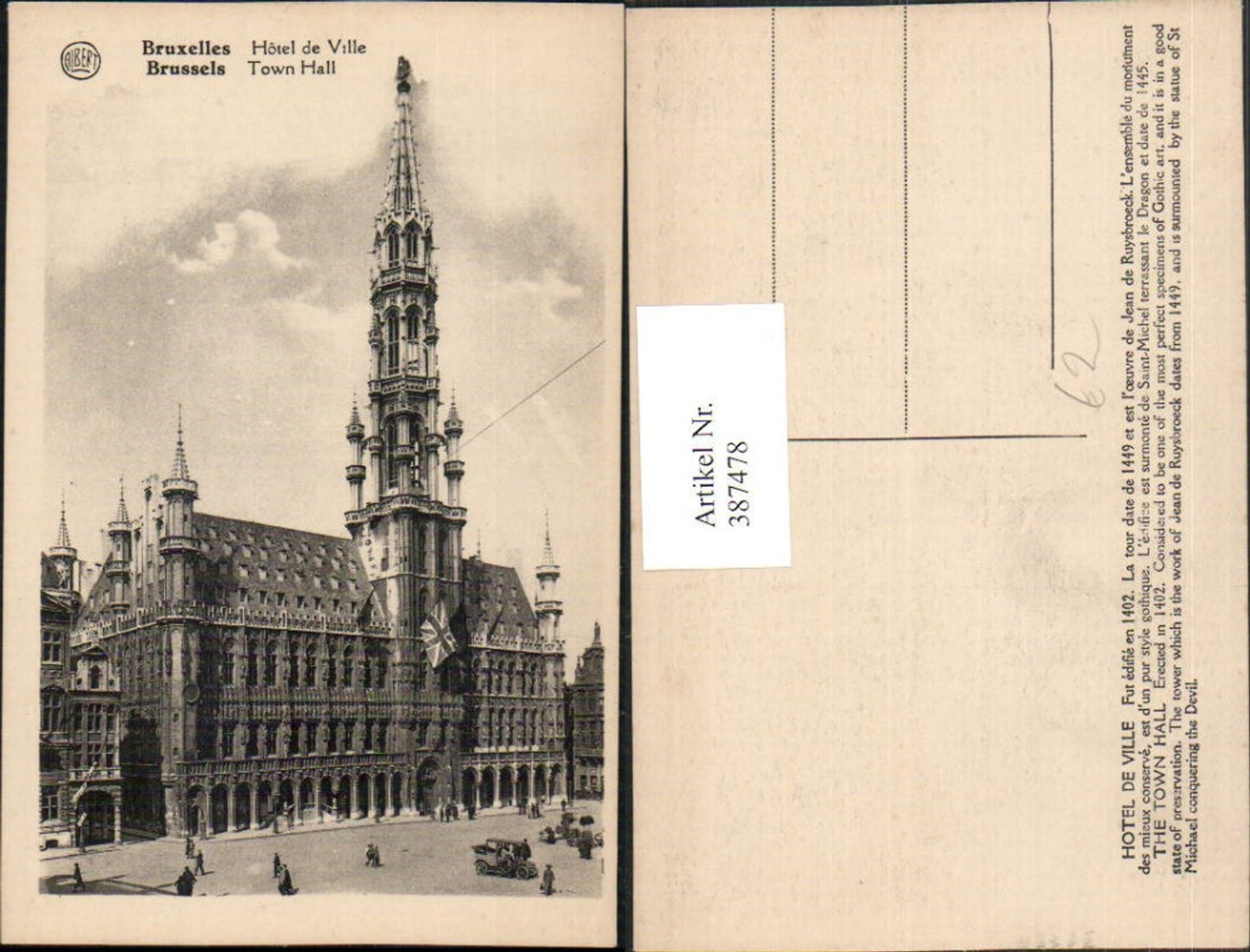 387478,Belgium Bruxelles Brüssel Hotel de Ville Rathaus