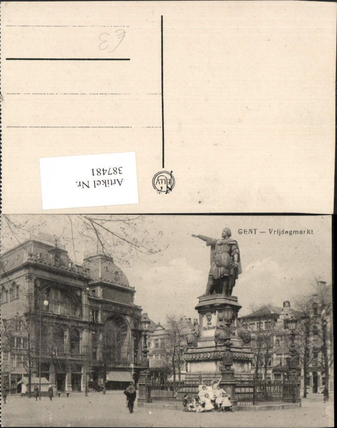 387481,Belgium Ghent Vrijdagmarkt Monument Statue
