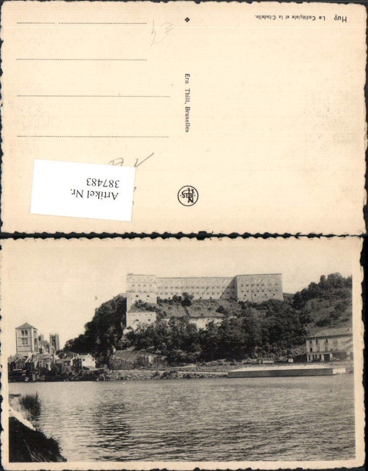 387483,Belgium Huy La Collegiale et la Citadelle Festung