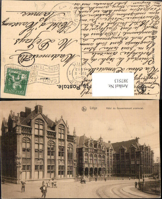 387513,Belgium Liege Hotel du Gouvernement provincial Gebäude