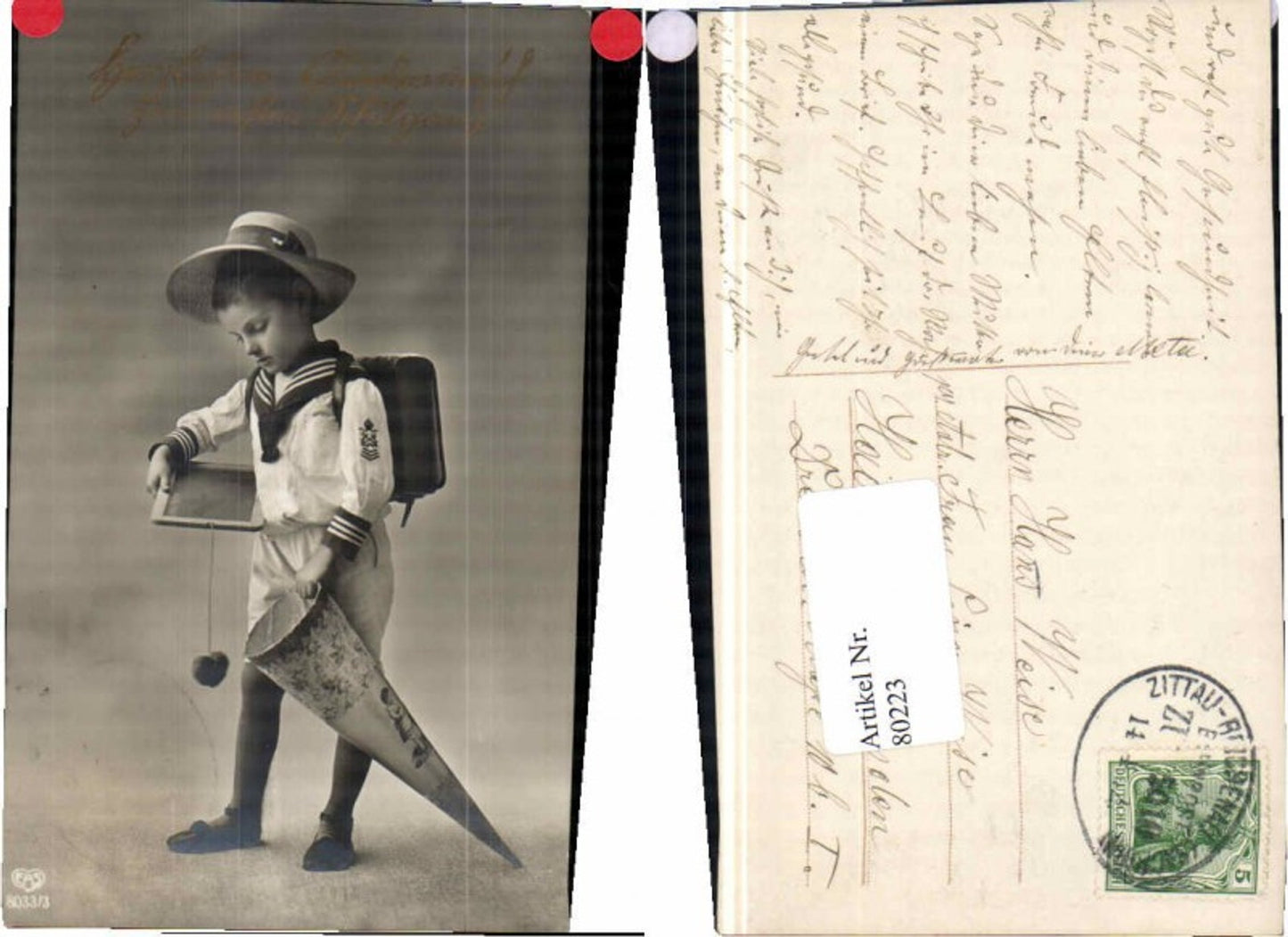 80223,EAS Junge Matrosen Uniform Schultüte Einschulung Ranzen