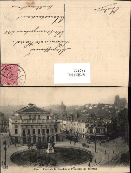 387522,Belgium Liege Place de la Republique Francaise Platz Theater