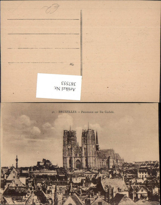 387553,Belgium Bruxelles Brüssel Panorama sur Ste Gudule Teilansicht m. Kirche