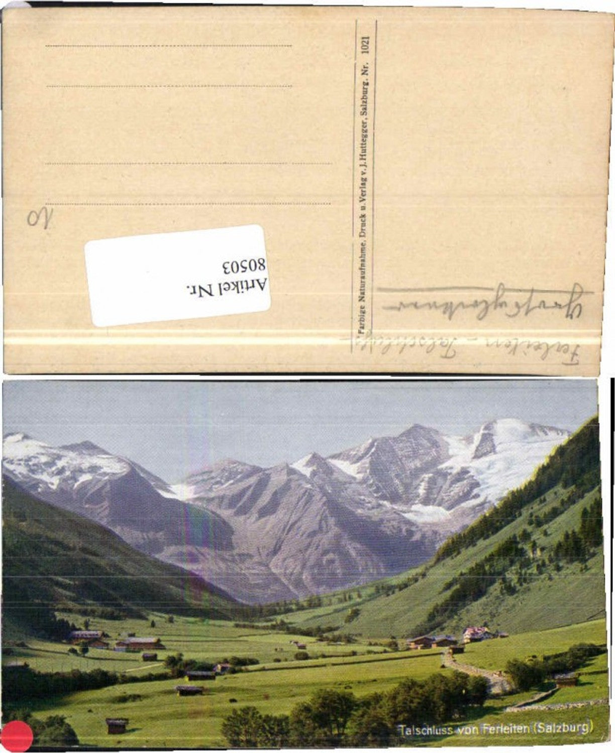 80503,Talschluss bei Ferleiten 1915