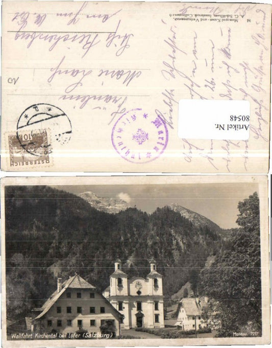 80548,Wallfahrt Kirchental bei Lofer 1925