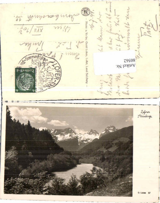 80562,Lofer Partie am Fluss 1938