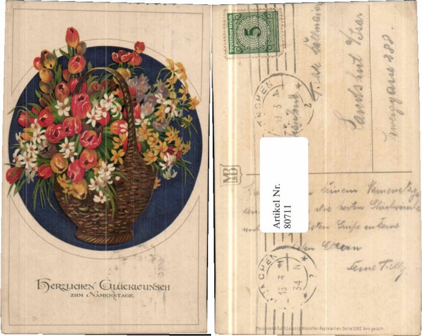 80711,Meissner & Buch 2192 Blumenkorb Blumen Korb