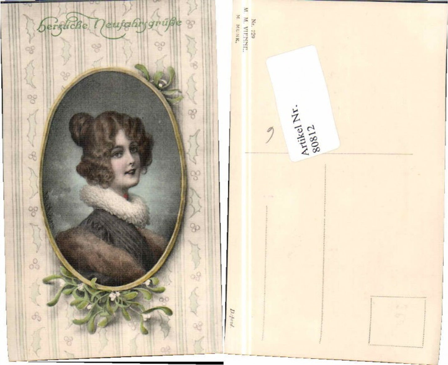 80812,M. Munk Vienne 229 Neujahr Frau Portrait
