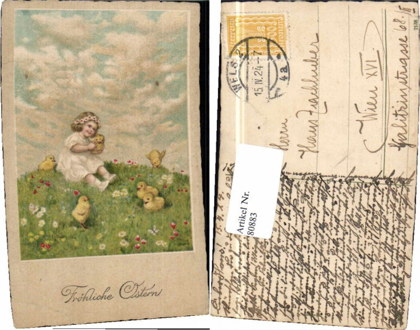 80883, Easter Sweet Girl Chick Meadow