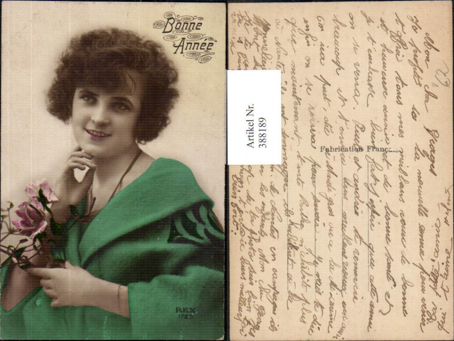 388189,Frau Lockenkopf Portrait Blume Rose pub REX 1725