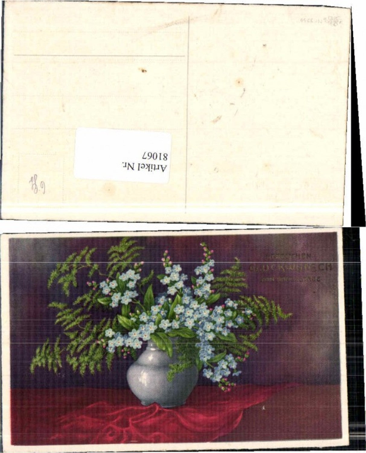 81067,Namenstag Blumen Strauch Vase Erika Nr 3259