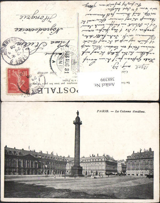 388399,Statue Monument Paris La Place Vendome et la Colonne Säule