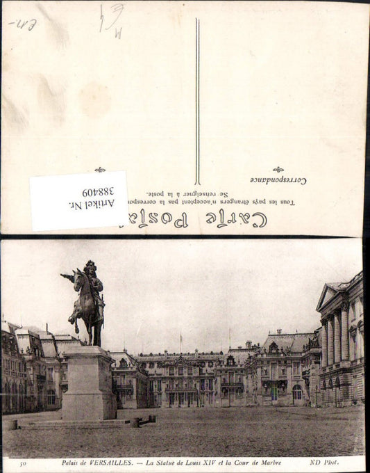 388409,Statue Monument Palais de Versailles La Statue de Louis XIV et la Cour de Marbre Schloss