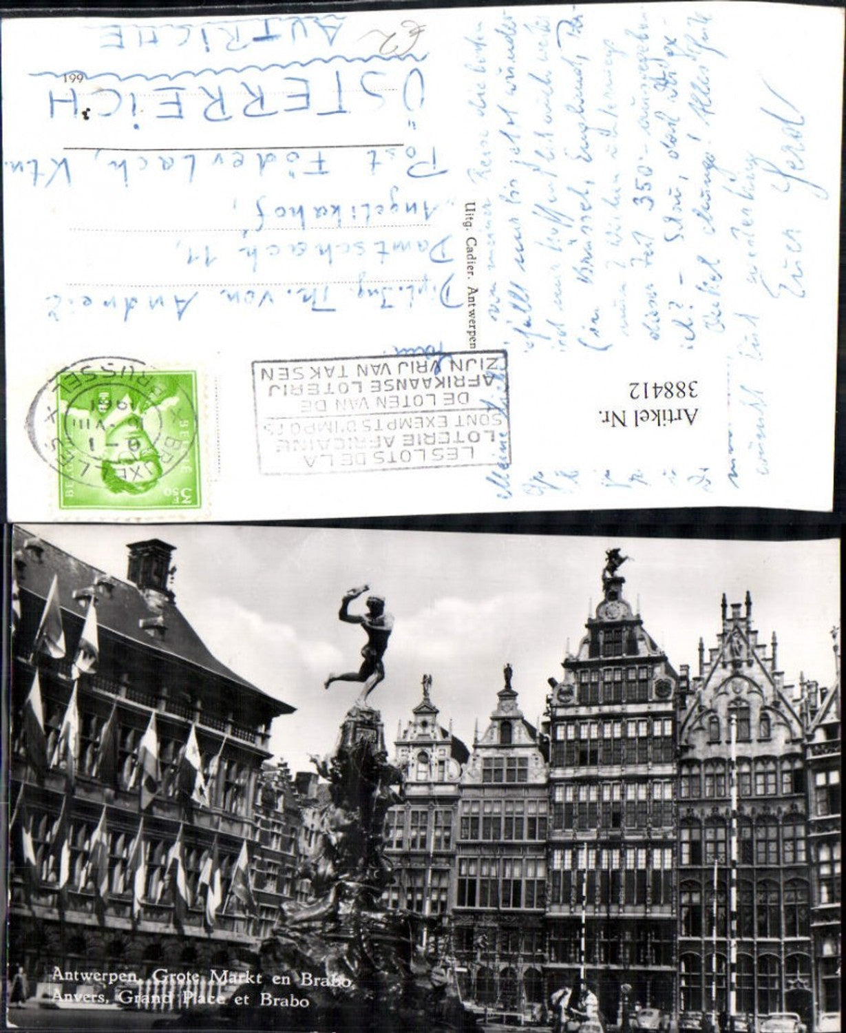 388412,Statue Monument Antwerpen Anvers Grote Markt en Brabo Grand Place et Brabo