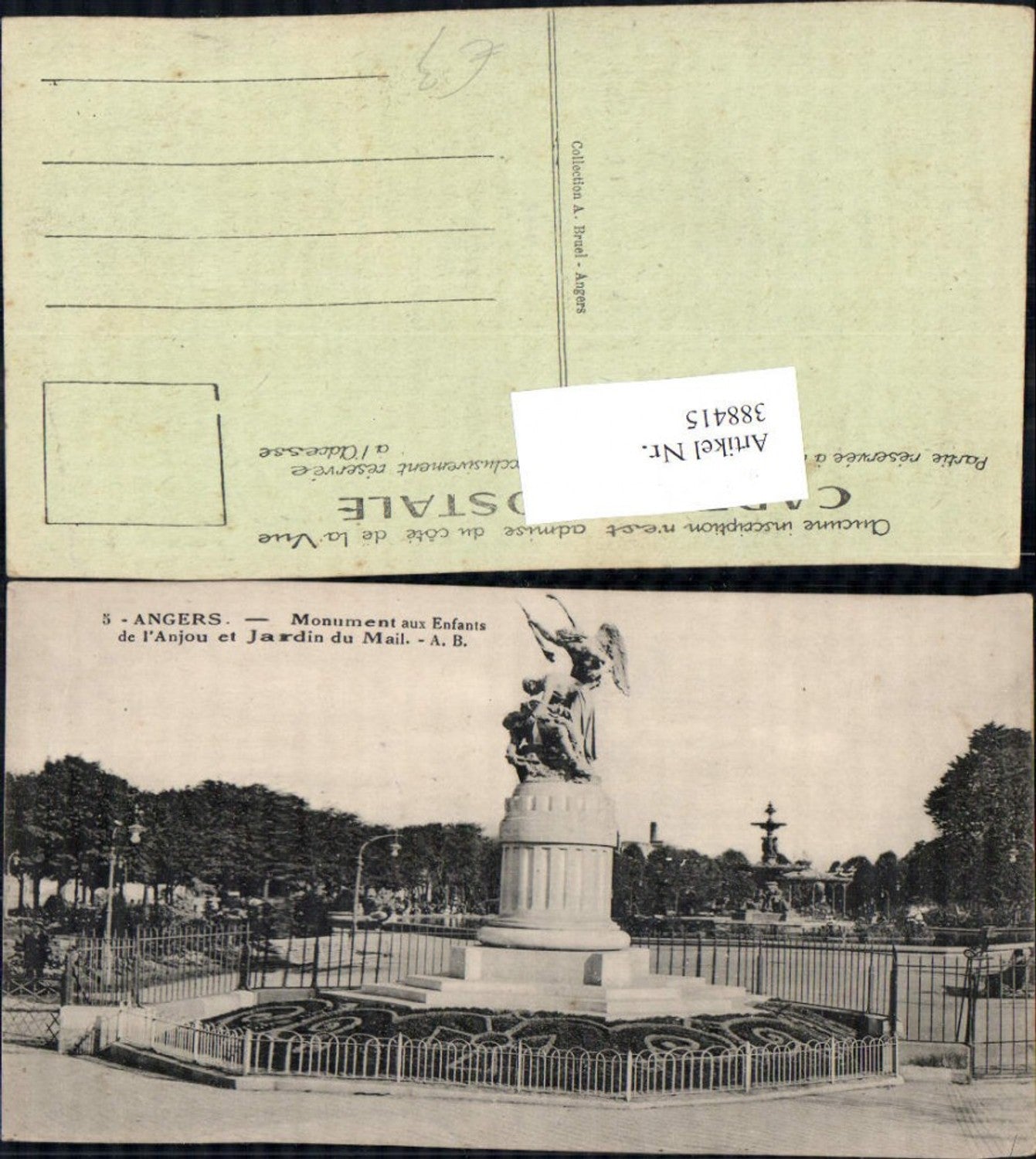 388415,Statue Monument Angers Monument aux Enfants de l Anjou et Jardin du Mail